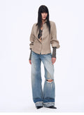 Berlin Afternoon Tea Refreshing breathable twill linen deconstructed silhouette old money style waist shirt top