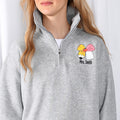 Sudadera con media cremallera personalizada para profesor con texto Regalo de agradecimiento por la vuelta al cole para el personal de la escuela