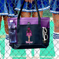 Personalizada Cartoon Cheerleading Personaje Bolsa de malla impermeable con el nombre del equipo Día del Juego Equipo de Regalo para Cheerleaders Entrenadores