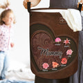 Personalizado Nacimiento Flor Impermeable Cesta de lavandería con asa y el nombre del título Cumpleaños inauguración de la casa Regalo para mamá abuela