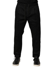 Men's Cotton-Elastane Joggers Black