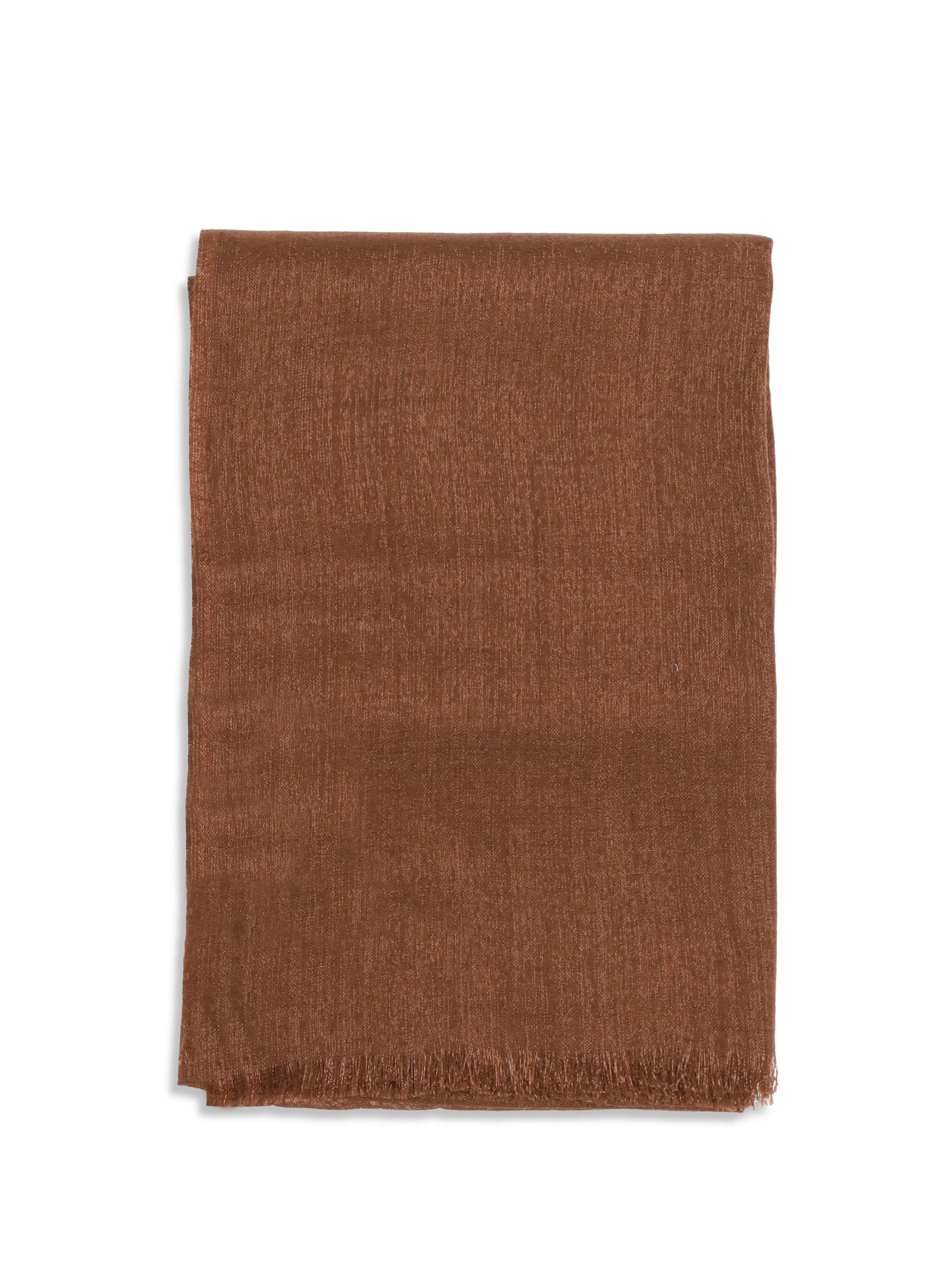Brunello Cucinelli Silk and Cashmere Scarf — Brown