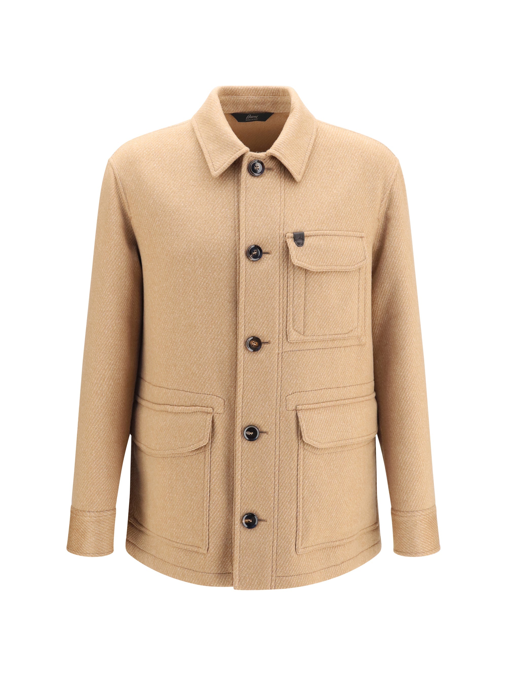 Brioni Workwear Cashmere Jacket — Beige