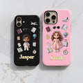 Funda de teléfono personalizada con nombre para iPhone Uso diario Regalo de cumpleaños para amigo viajero