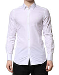 White Gold Long Sleeves Men Dress Formal Shirt Cotton