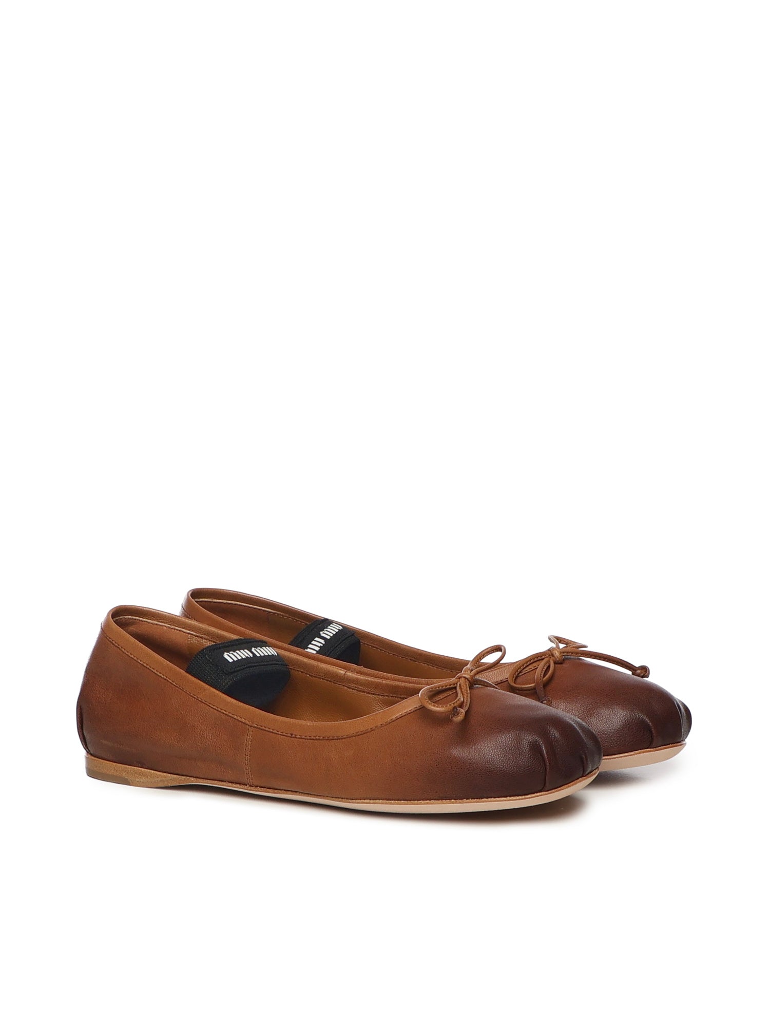 Miu Flat shoes Brown Lambskin - 38½