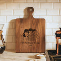 Tabla para cortar embutidos con texto y asa, personalizada y grabada con foto Decoración de cocina Regalo de inauguración para un amigo de la familia