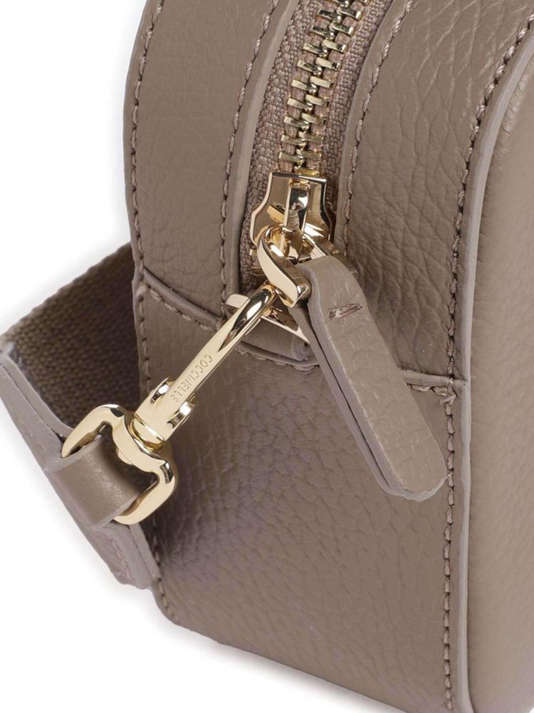 Coccinelle Tebe Mini Crossbody Bag — Taupe