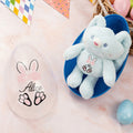 Conejito de Pascua personalizado Huevo de Pascua gigante rellenable y llavero elástico de conejito de peluche con nombre Rellenos para cestas Regalo para fiesta de Pascua para niños