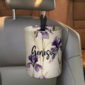 Flor de Nacimiento Personalizada Cubo de Basura Colgante Portátil con Nombre Accesorio de Coche Regalo de Cumpleaños para la Familia Propietaria de Coche