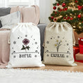Personalizada Nacimiento Flor Bolsa de regalo de cordón con nombre Cumpleaños Aniversario Regalo de Navidad para Niños Familia Amigos