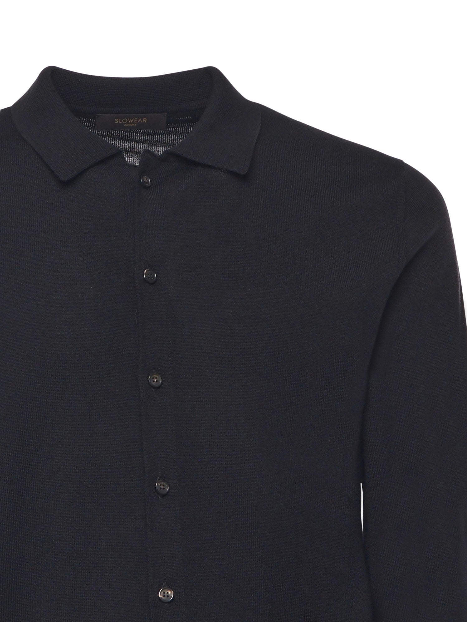 Zanone Shirts Black Virgin Wool - 56