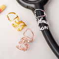 Personalizada etiqueta con nombre Estetoscopio Charm con título de trabajo de la enfermera de la Semana de Apreciación de regalo para el médico de la enfermera del personal médico