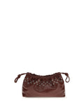 Pierre Hardy Eyelet-Decorated Calfskin Clutch — Burgundy