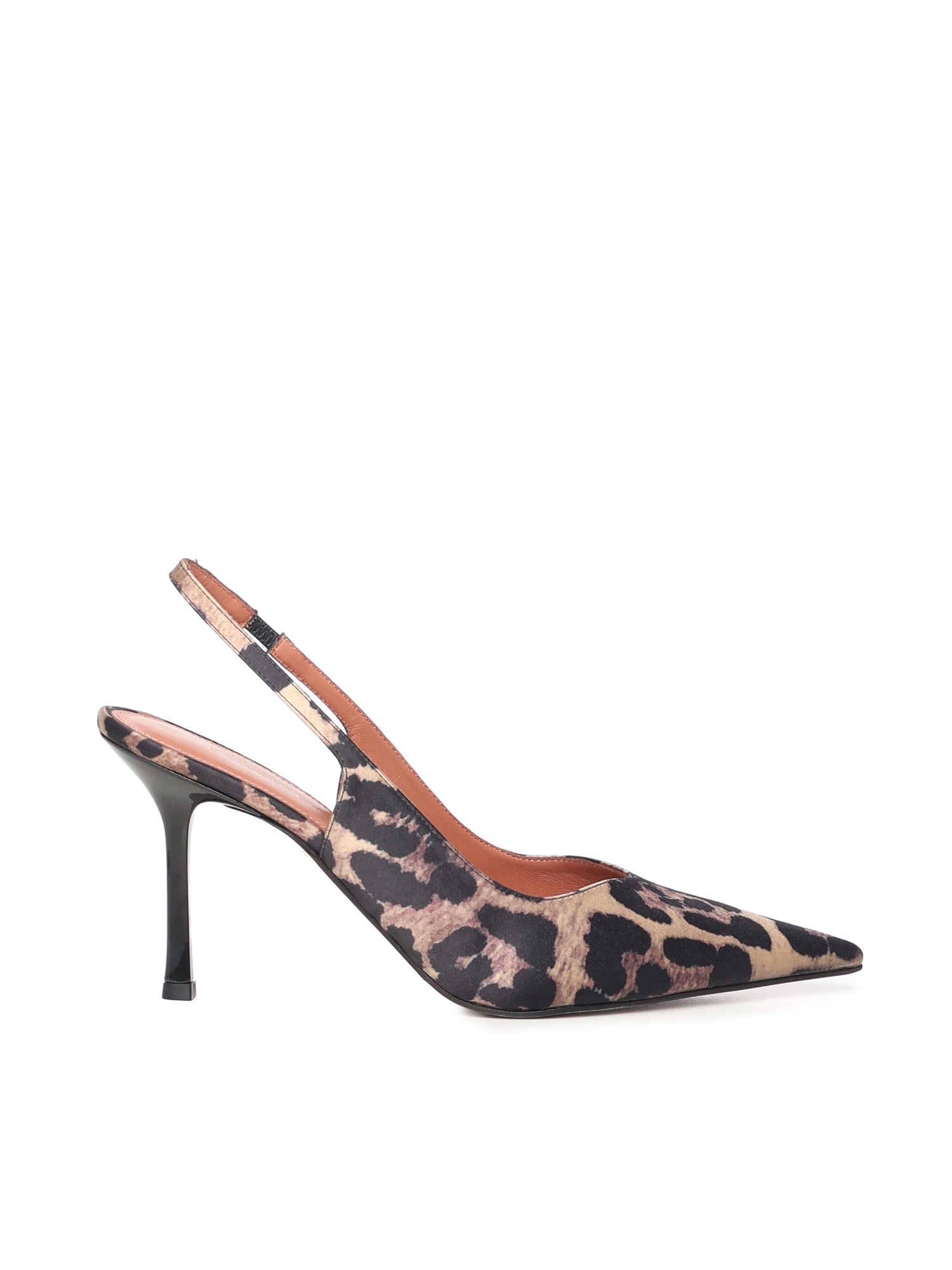 Giuliano Galiano With Heel Brown Satin