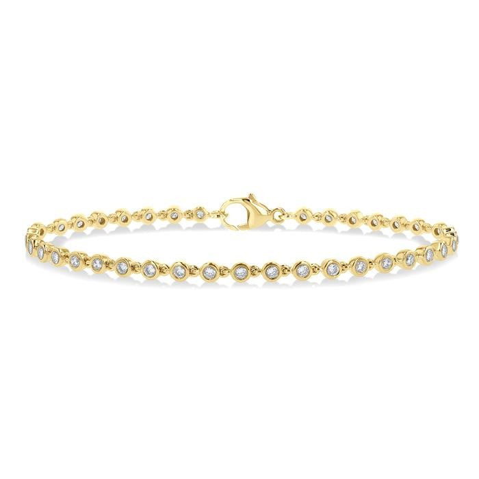 Mini Bezel Diamond Tennis Bracelet