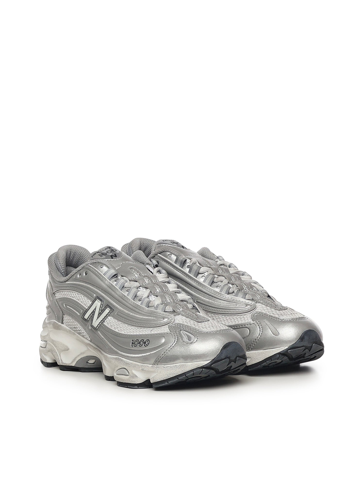 New Balance Sneakers Silver Metallic Synthetic/mesh