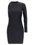 Balenciaga One-Shoulder Cut-Out Dress — Black