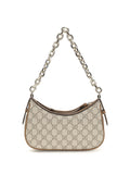 Gucci GG Emblem Shoulder Bag — Beige