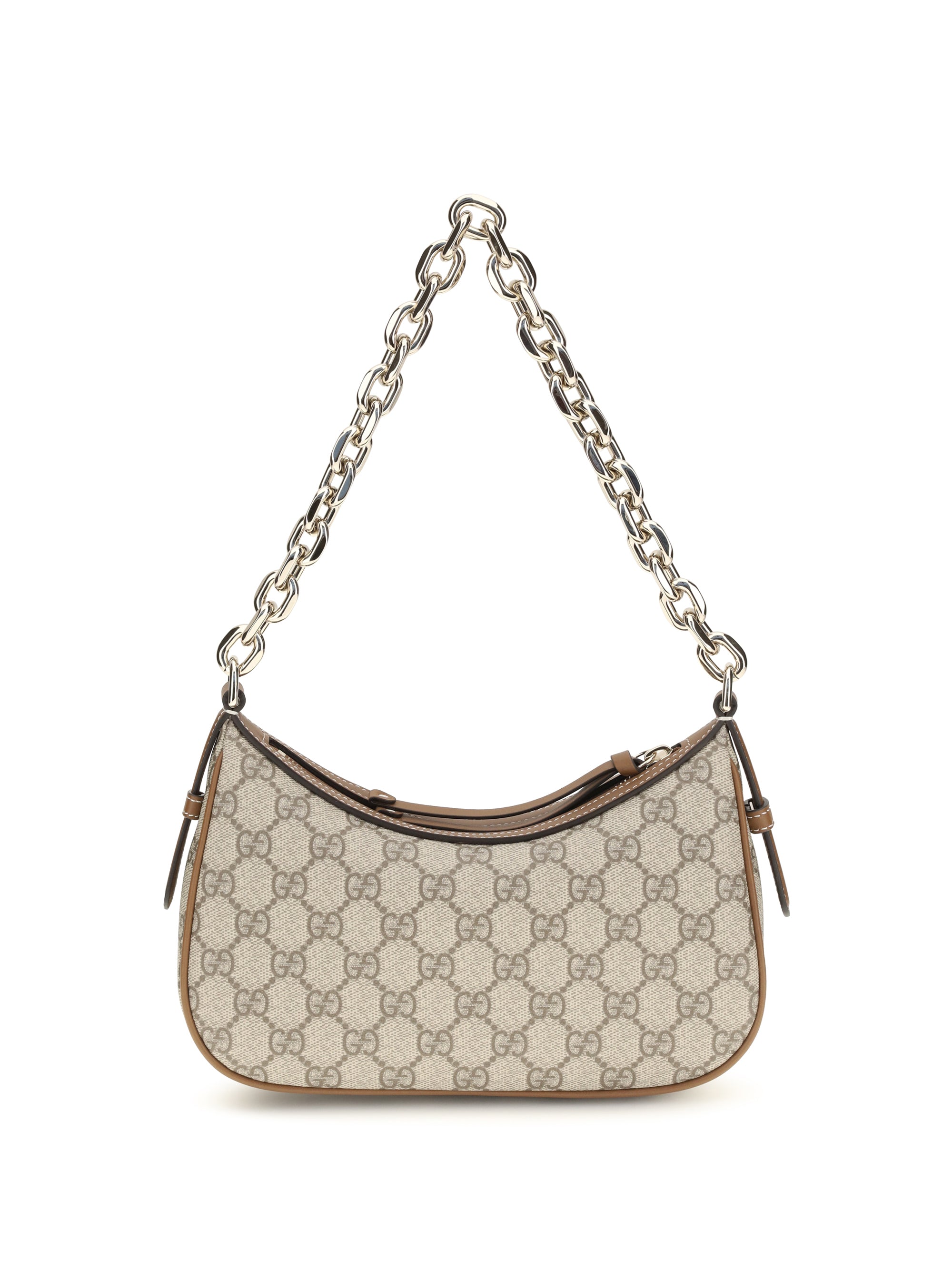 Gucci GG Emblem Shoulder Bag — Beige