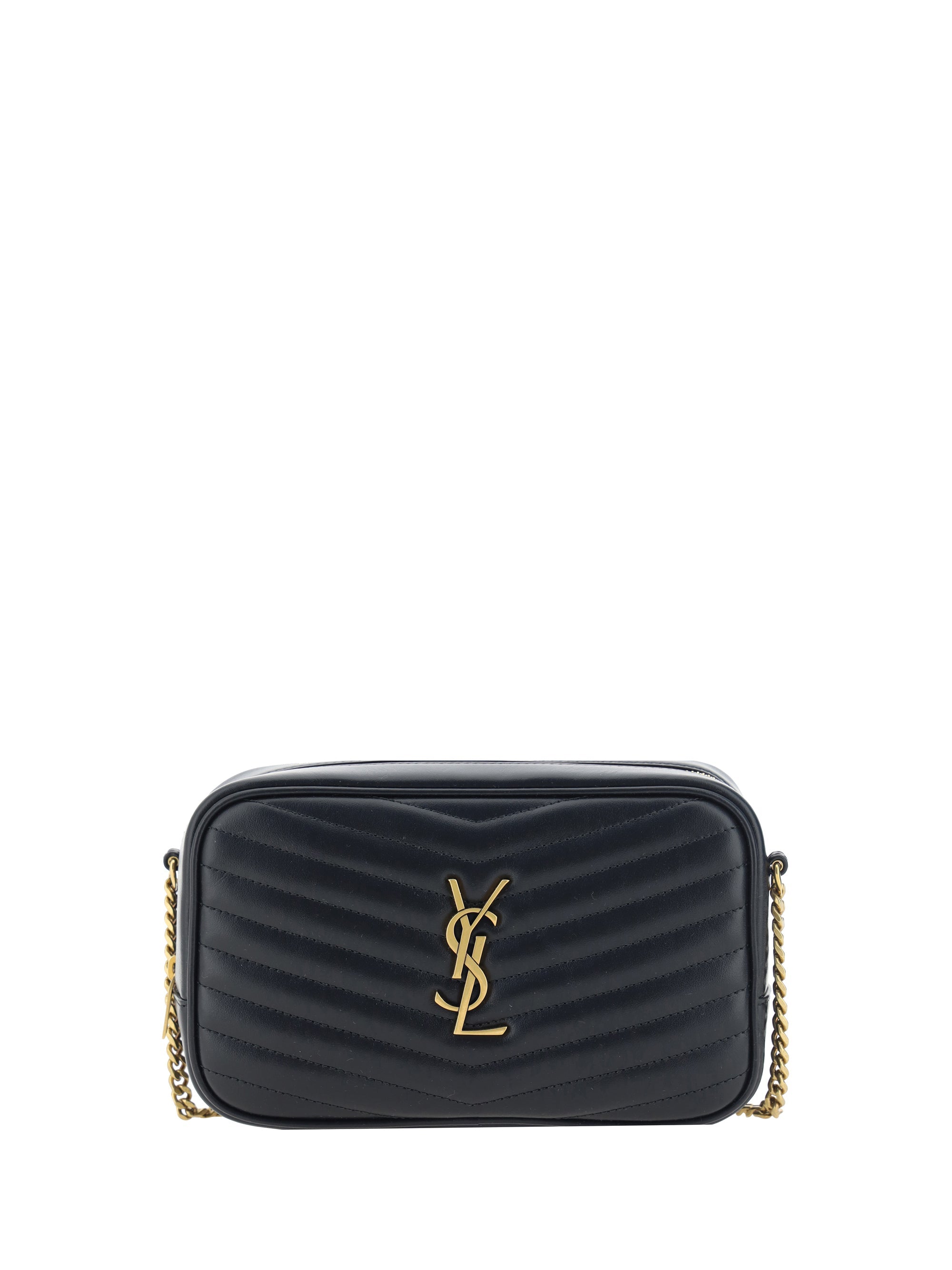 Saint Laurent Lou Shoulder Bag — Black