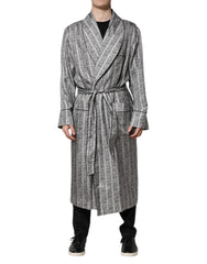 Men's Multicolor Floral Robe Coat Wrap Jacket Silk Clothing