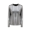 Women's Gray Viscose Long Sleeve Clothing