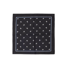 Men's Black Silk Pocket Square Accessory