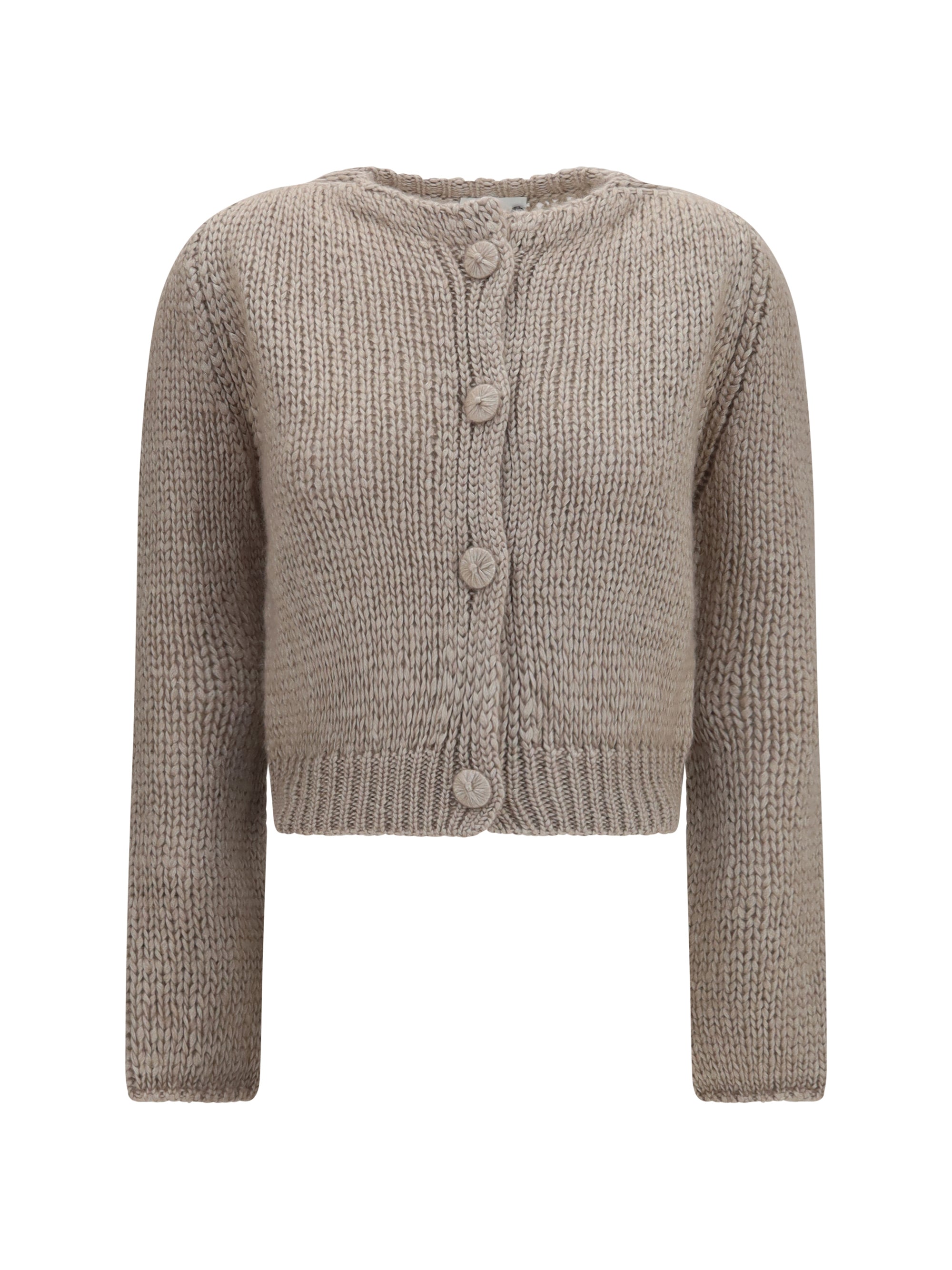 Forte_forte Chunky Knit Cardigan — Beige