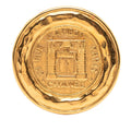 Gold Plated 31 Rue Cambon Round Vintage Pin Brooch