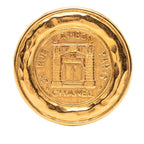 Gold Plated 31 Rue Cambon Round Vintage Pin Brooch