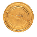 Gold Plated 31 Rue Cambon Round Vintage Pin Brooch