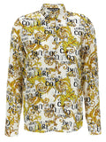 Versace Jeans Couture Logo-Jacquard Shirt — Cream
