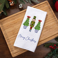 Acuarela Personalizada Árbol de Navidad Chinoiserie Cascanueces Toalla de Té con Texto Decoración de Cocina Regalo de Navidad para Amigos de la Familia