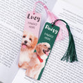 Marcapáginas personalizado con foto de perro, gato, borla y nombre Material escolar Regalo de cumpleaños, aniversario y fiesta de mascotas para los amantes de las mascotas