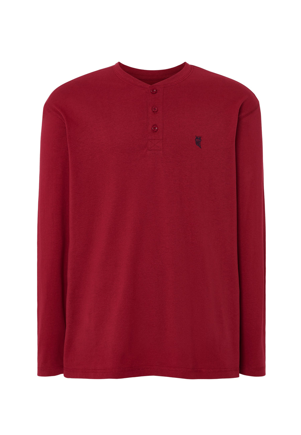 Camiseta Pijama Hombre Manga Larga Tapeta Algodón Lisa - Rojo 7531_90