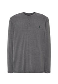 Camiseta Pijama Hombre Manga Larga Tapeta Algodón Lisa - Gris 7533_22