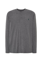 Camiseta Pijama Hombre Manga Larga Tapeta Algodón Lisa - Gris 7533_22
