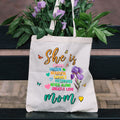 Personalizado Corazón Mariposa Nacimiento Flor Bolsa de Lona Reutilizable con Nombre Accesorios de Viaje Cumpleaños Día de la Madre Regalo para Mamá Abuela