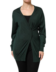 Women's Cashmere Silk Cardigan Green