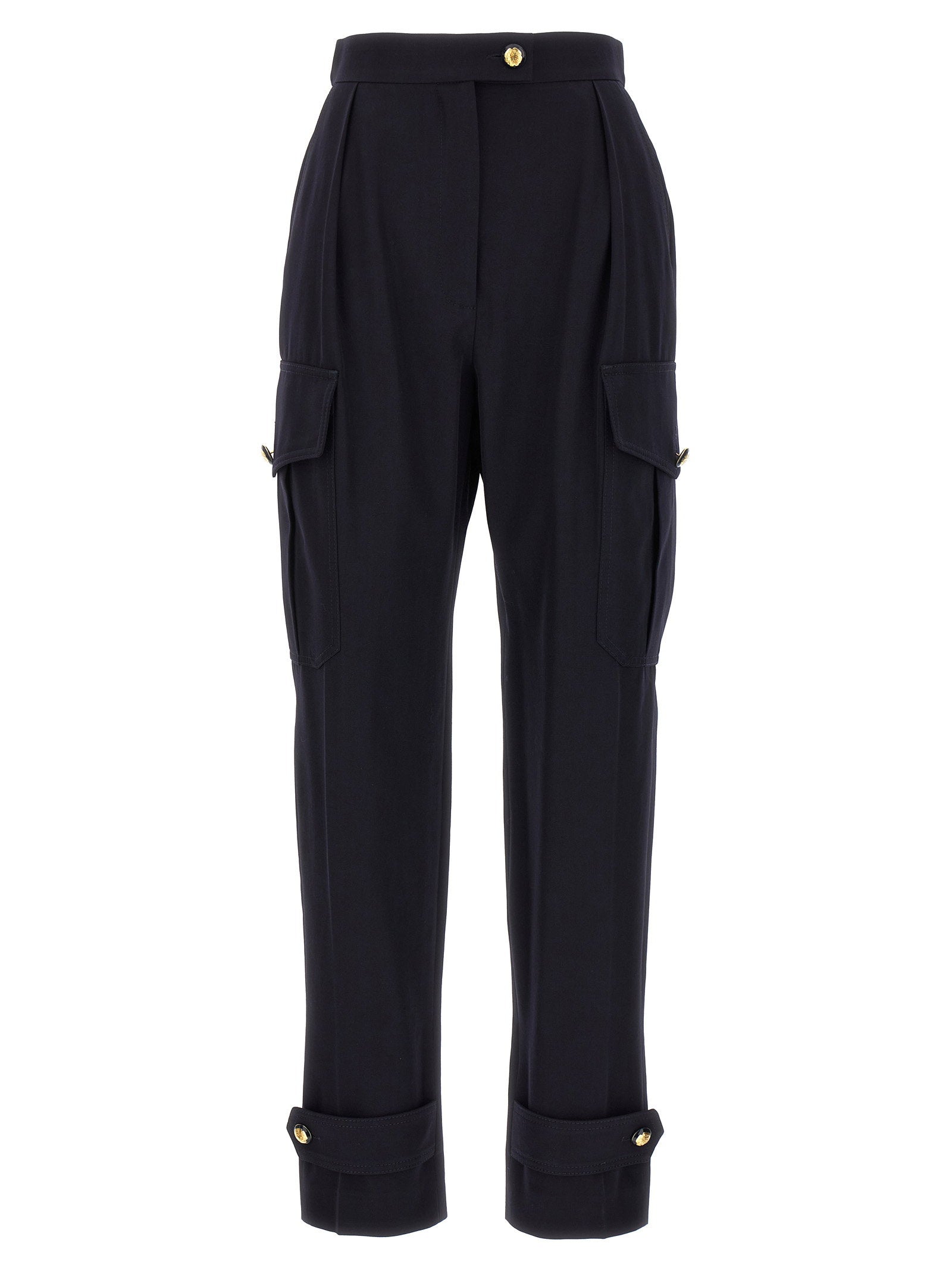 Alexander McQueen Wool-Blend Cargo Cargo Pants — Black