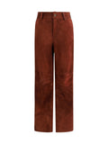 Salvatore Santoro Suede Trousers — Brown