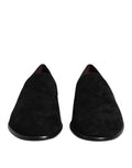 Men's Black Suede Slip On Loafers Formal Shoes Goat Leather
