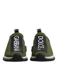Men's Green Black Slip On Sorrento Sneakers Shoes