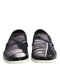 Black Tropical Slip On Men Sneakers Shoes Cotton