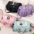 Personalizada Caricatura Flor de Nacimiento Impermeable Gran Bolsa de viaje Duffel con nombre Regalo de cumpleaños para los ratones de biblioteca Los amantes del deporte