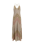 Missoni Lamé Viscose with Crossed Straps Dress — Gold