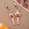 Personalizado de dibujos animados Cheerleading Chica llavero de acrílico bolsa de encanto con el nombre Senior Night Birthday Team Gift for Cheerleaders
