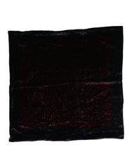 Black Red Viscose Square Men Foulard Scarf And Polyester Cotton