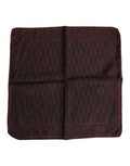 Maroon Black Printed Square Men Foulard Scarf And
